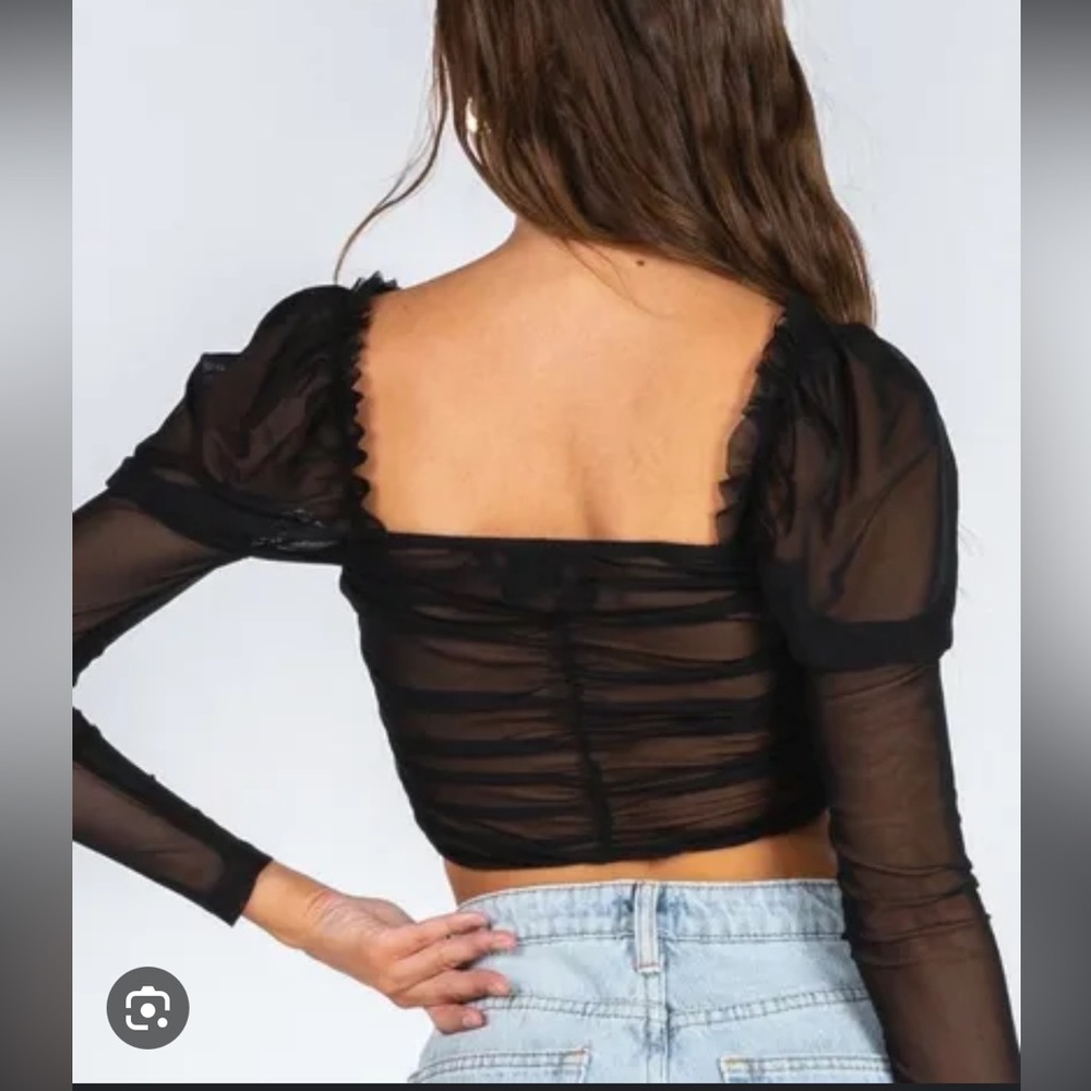 Princess polly Nola rain top black